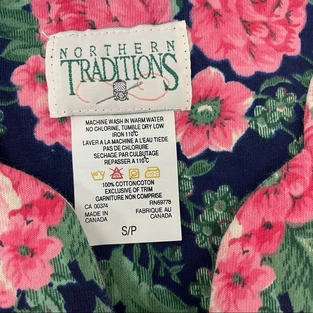 Vintage Prairie Dress 100% Cotton Floral Print Coastal Grandma Size Small - Picture 5 of 9